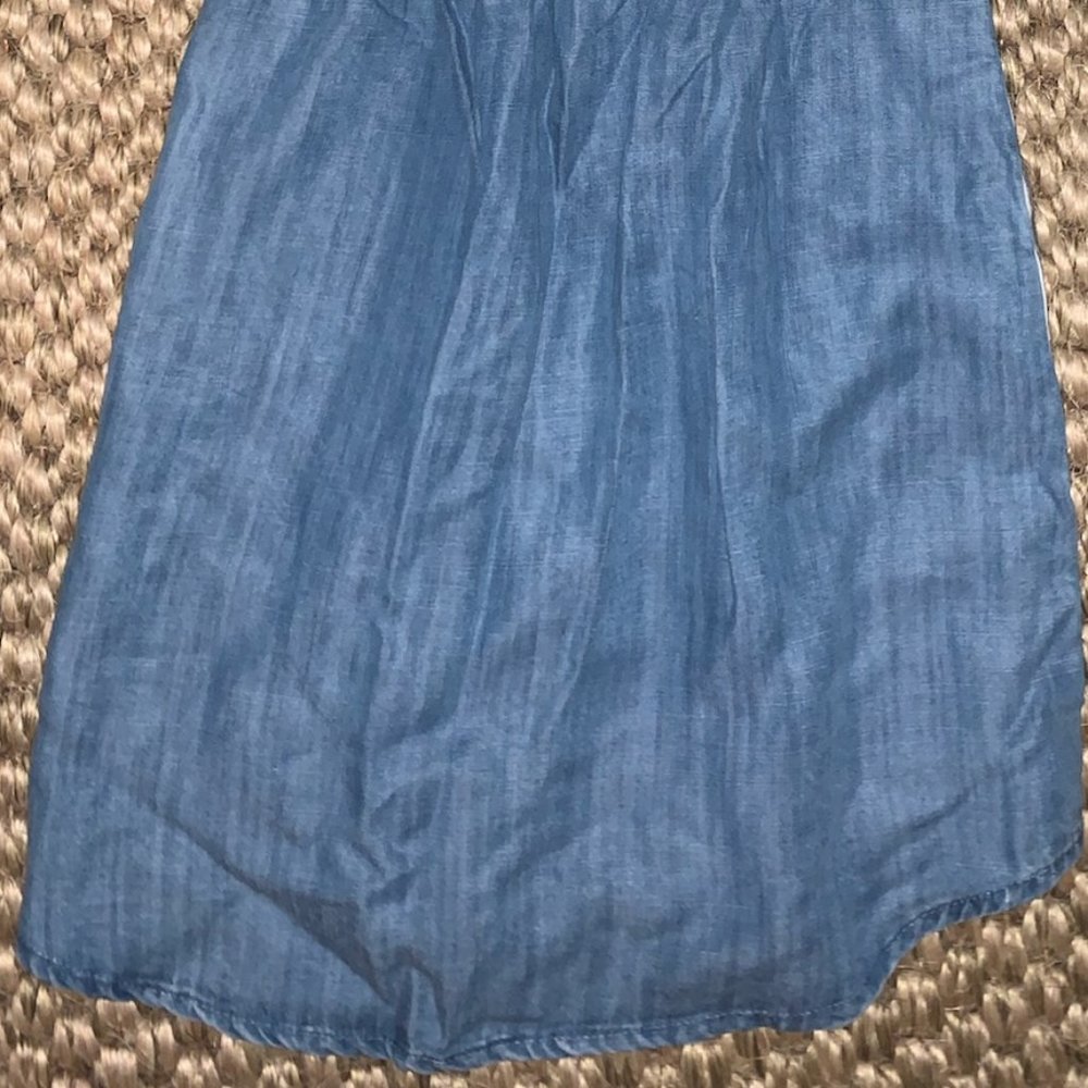 BELLA DAHL GIRLS DENIM CHAMBRAY DRESS - Picture 8 of 11